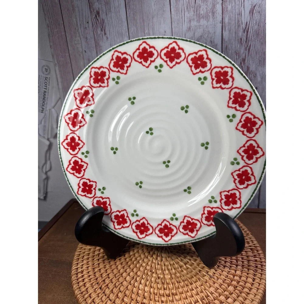 Portmeirion Dessert Side Plate Sophie Conran‎ Christmas Holly Green & Red 8